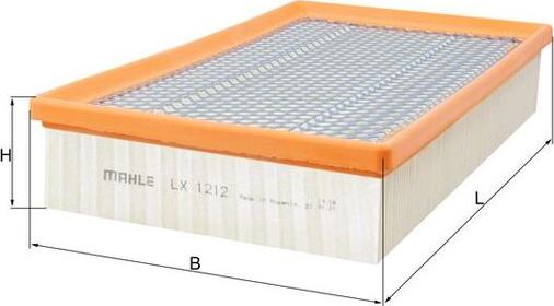 MAHLE LX 1212 - Filtro aria www.autoricambi360.it
