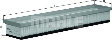 MAHLE LX 1745 - Filtro aria www.autoricambi360.it