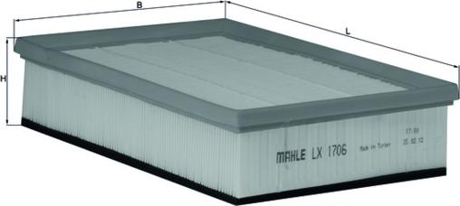 MAHLE LX 1706 - Filtro aria www.autoricambi360.it