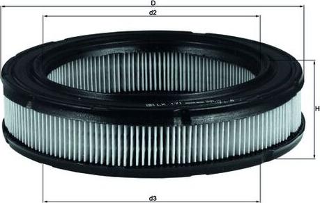 MAHLE LX 171 - Filtro aria www.autoricambi360.it