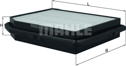 MAHLE LX 849 - Filtro aria www.autoricambi360.it