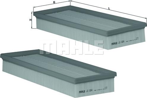MAHLE LX 804/S - Filtro aria www.autoricambi360.it