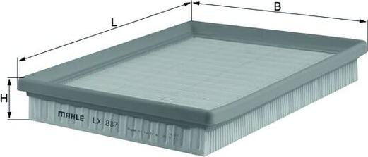 MAHLE LX 887 - Filtro aria www.autoricambi360.it