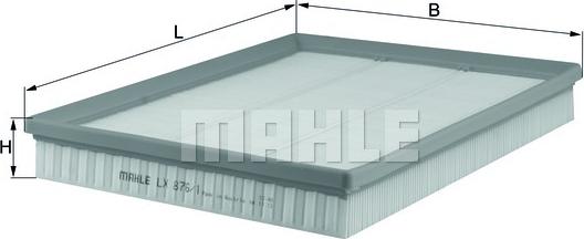 MAHLE LX 876/1 - Filtro aria www.autoricambi360.it