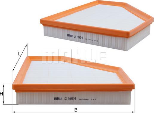 MAHLE LX39853 - Filtro aria www.autoricambi360.it