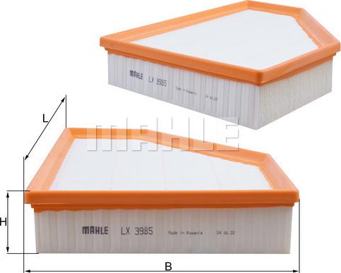 MAHLE LX 3985 - Filtro aria www.autoricambi360.it