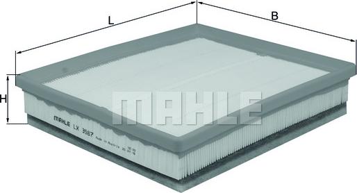 MAHLE LX 3987 - Filtro aria www.autoricambi360.it