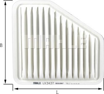 MAHLE LX 3437 - Filtro aria www.autoricambi360.it