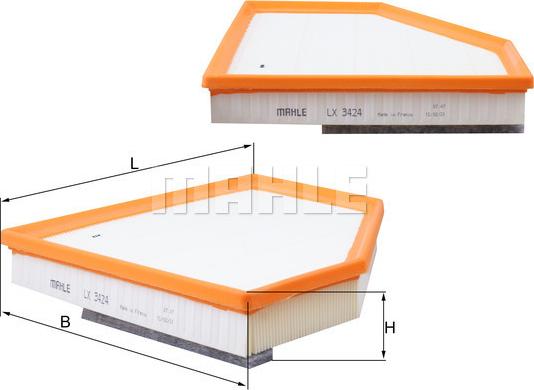 MAHLE LX 3424 - Filtro aria www.autoricambi360.it