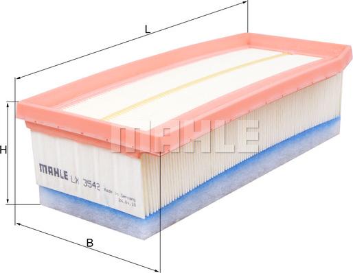 MAHLE LX 3542 - Filtro aria www.autoricambi360.it