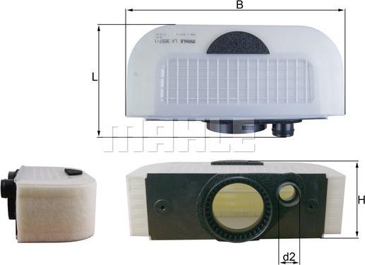 MAHLE LX 3557/1 - Filtro aria www.autoricambi360.it