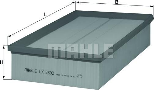 MAHLE LX 3502 - Filtro aria www.autoricambi360.it