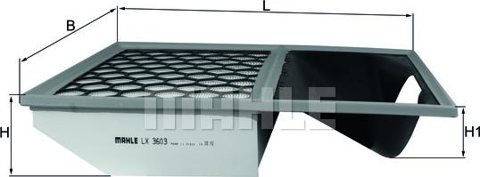 MAHLE LX 3603 - Filtro aria www.autoricambi360.it