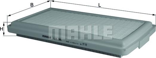 MAHLE LX 36 - Filtro aria www.autoricambi360.it