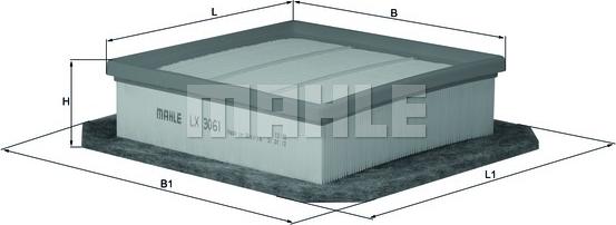 MAHLE LX 3061 - Filtro aria www.autoricambi360.it