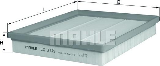 MAHLE LX 3149 - Filtro aria www.autoricambi360.it