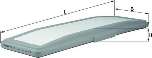 MAHLE LX 311 - Filtro aria www.autoricambi360.it