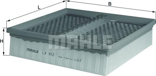 MAHLE LX 312 - Filtro aria www.autoricambi360.it