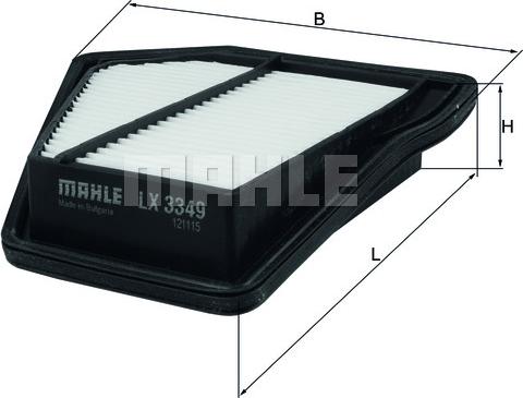 MAHLE LX 3349 - Filtro aria www.autoricambi360.it