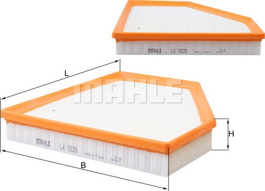 MAHLE LX 3320 - Filtro aria www.autoricambi360.it