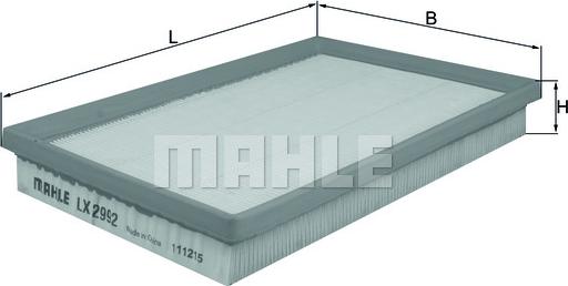 MAHLE LX 2992 - Filtro aria www.autoricambi360.it