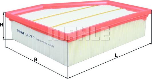 MAHLE LX 2967 - Filtro aria www.autoricambi360.it