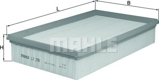 MAHLE LX 296 - Filtro aria www.autoricambi360.it