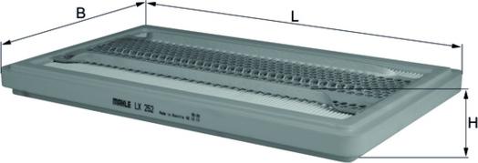 MAHLE LX 252 - Filtro aria www.autoricambi360.it