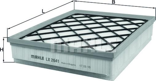 MAHLE LX 2641 - Filtro aria www.autoricambi360.it