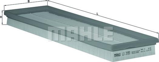MAHLE LX 2093 - Filtro aria www.autoricambi360.it
