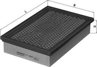 MAHLE LX 2047 - Filtro aria www.autoricambi360.it