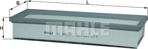 MAHLE LX 2061/1 - Filtro aria www.autoricambi360.it