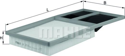 MAHLE LX 2010 - Filtro aria www.autoricambi360.it