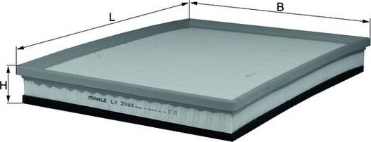 MAHLE LX 2080 - Filtro aria www.autoricambi360.it