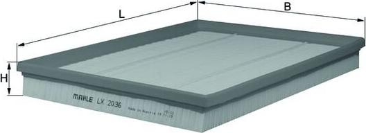 MAHLE LX 2036 - Filtro aria www.autoricambi360.it