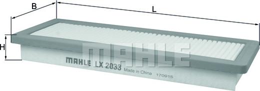 MAHLE LX 2033 - Filtro aria www.autoricambi360.it