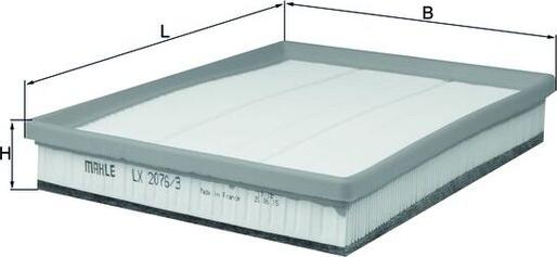 MAHLE LX 2076/3 - Filtro aria www.autoricambi360.it