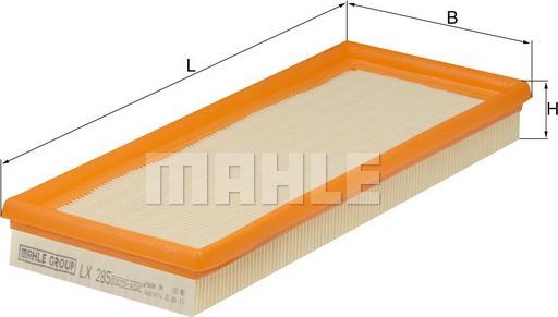 MAHLE LX 285 - Filtro aria www.autoricambi360.it