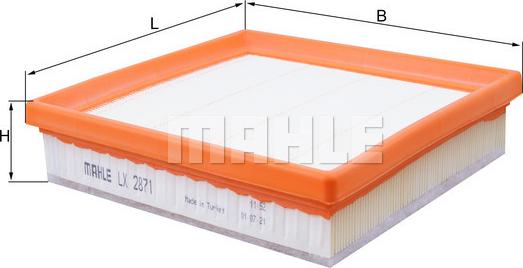 MAHLE LX 2871 - Filtro aria www.autoricambi360.it