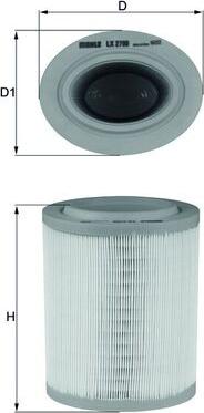 MAHLE LX 2790 - Filtro aria www.autoricambi360.it