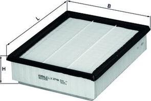 MAHLE LX 2748 - Filtro aria www.autoricambi360.it