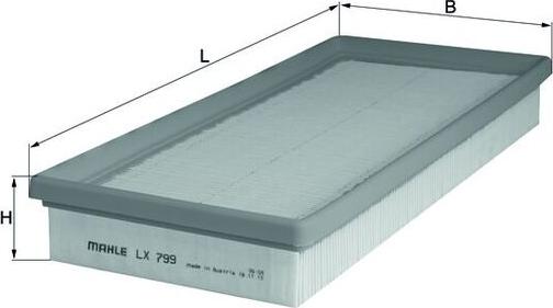 MAHLE LX 799 - Filtro aria www.autoricambi360.it