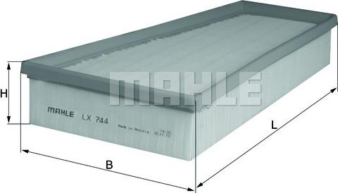 MAHLE LX 744 - Filtro aria www.autoricambi360.it