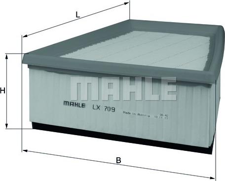 MAHLE LX 709 - Filtro aria www.autoricambi360.it