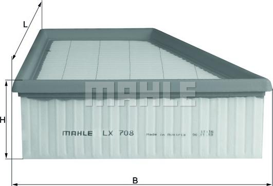 MAHLE LX 708 - Filtro aria www.autoricambi360.it