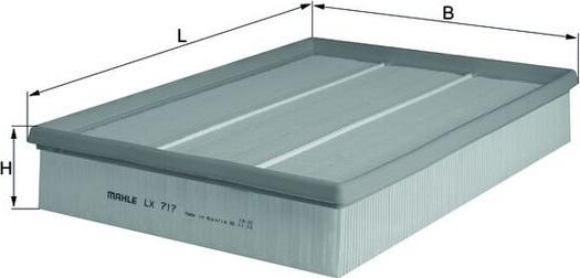 MAHLE LX 717 - Filtro aria www.autoricambi360.it