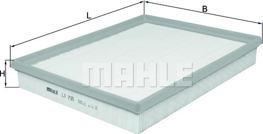 MAHLE LX 735 - Filtro aria www.autoricambi360.it