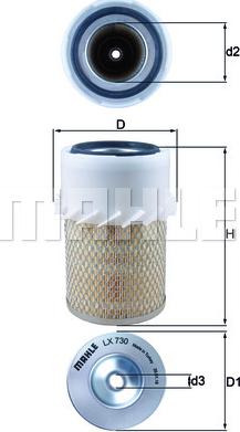 MAHLE LX 730 - Filtro aria www.autoricambi360.it