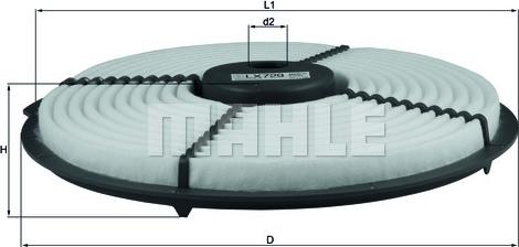 MAHLE LX 729 - Filtro aria www.autoricambi360.it