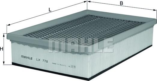 MAHLE LX 778 - Filtro aria www.autoricambi360.it